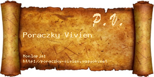 Poraczky Vivien névjegykártya